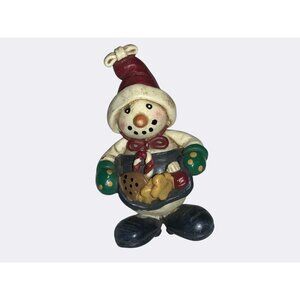 Snowman with Cookies Lapel Pin Brooch